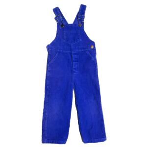 90's kids Blue corduroy overalls with snap buttons (3toddler)